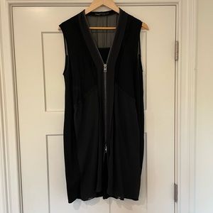 All saints black zipper dress